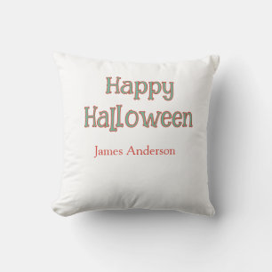 Gelukkig Halloween groen oranje pastel trendy mode Kussen