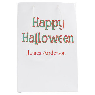 Gelukkig Halloween groen oranje pastel trendy mode Medium Cadeauzakje