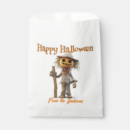 Gelukkig Halloween GROOT OGEN POMPOEN SCARECROW Bedankzakje