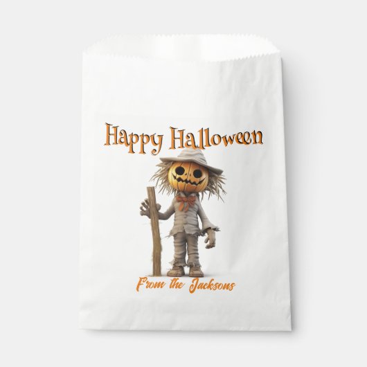 Gelukkig Halloween GROOT OGEN POMPOEN SCARECROW Bedankzakje (Voorkant)