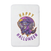 Gelukkig Halloween Halloween Heks Kat Badmat (Voorkant Verticaal)