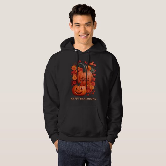 Gelukkig Halloween hart Hoodie (Voorkant volledig)
