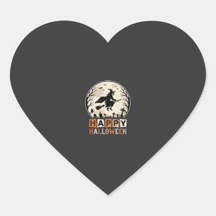 Gelukkig Halloween Hek Maan Kerkhof Ontwerp_1 Hart Sticker