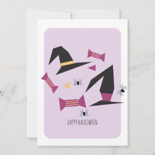 Gelukkig Halloween Heks Confetti Kaart