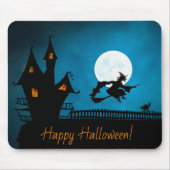 Gelukkig Halloween Heks Muismat (Voorkant)