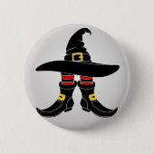 Gelukkig Halloween Heks Ronde Button 5,7 Cm (Voorkant)
