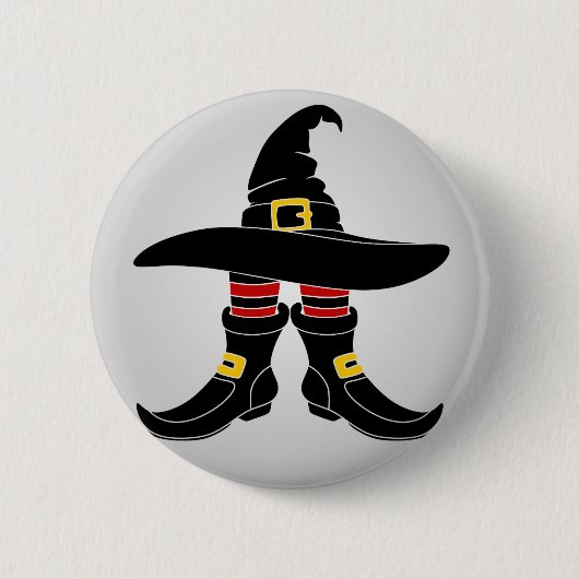 Gelukkig Halloween Heks Ronde Button 5,7 Cm (Voorkant)