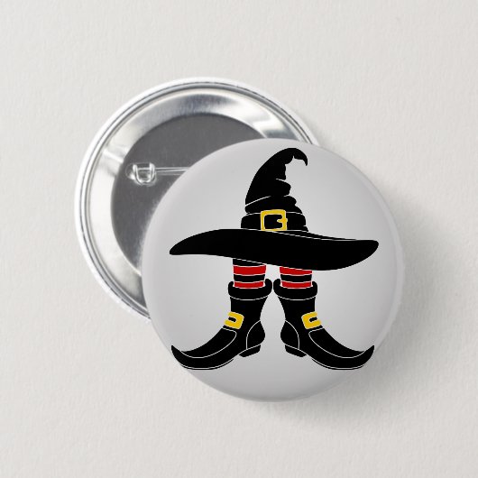 Gelukkig Halloween Heks Ronde Button 5,7 Cm (Voorkant /achterkant)