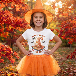 Gelukkig Halloween Heksen Oranje Gingham Heksenhoe T-shirt