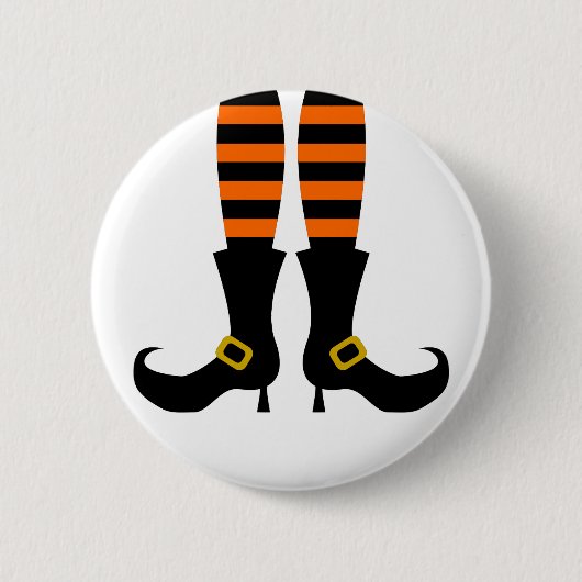 Gelukkig Halloween Heksenbeen Ronde Button 5,7 Cm (Voorkant)