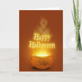Gelukkig Halloween Heksencaldron Kaart