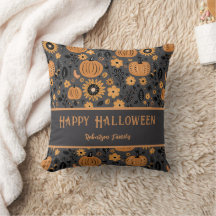 Gelukkig Halloween Herfst Pompoen Familie Naam