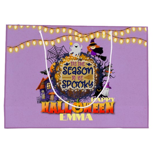 Gelukkig Halloween Het is griezelig Seizoen Vierin Groot Cadeauzakje (Achterkant)