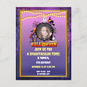 Gelukkig Halloween Het is Spooky Seizoen Viering Briefkaart