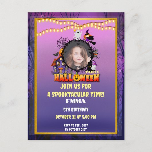 Gelukkig Halloween Het is Spooky Seizoen Viering Briefkaart (Voorkant)