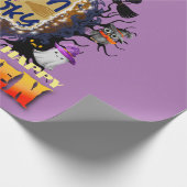 Gelukkig Halloween Het is Spooky Seizoen Viering Cadeaupapier (Hoek)