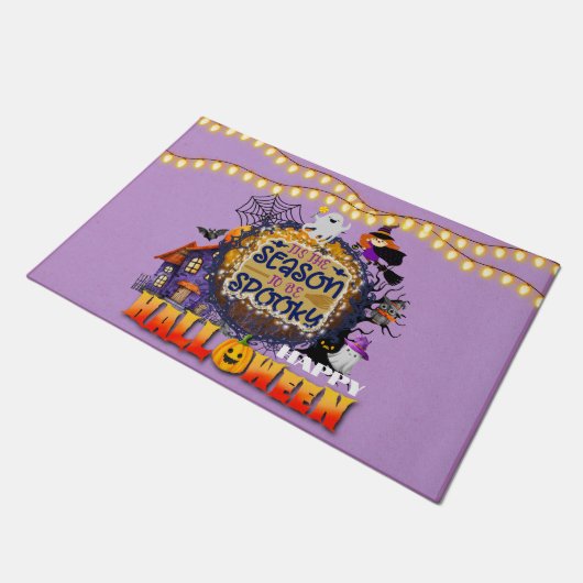 Gelukkig Halloween Het is Spooky Seizoen Viering Deurmat (Schuin)