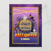 Gelukkig Halloween Het is Spooky Seizoen Viering Feestdagenkaart (Voorkant)