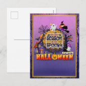 Gelukkig Halloween Het is Spooky Seizoen Viering Feestdagenkaart (Voorkant / Achterkant)