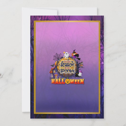 Gelukkig Halloween Het is Spooky Seizoen Viering Kaart (Achterkant)