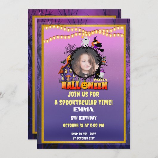 Gelukkig Halloween Het is Spooky Seizoen Viering Kaart (Voorkant / Achterkant)