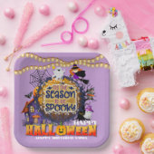 Gelukkig Halloween Het is Spooky Seizoen Viering Papieren Bordje (Feest)