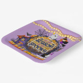 Gelukkig Halloween Het is Spooky Seizoen Viering Papieren Bordje (Gebogen)