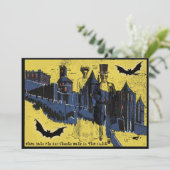 Gelukkig Halloween-huwelijk Spooky Ghost Bride & B Kaart (Staand voorkant)