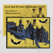 Gelukkig Halloween-huwelijk Spooky Ghost Bride & B Kaart (Voorkant / Achterkant)