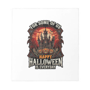 Gelukkig Halloween Is Elke Dag Gehekeld Kasteel Po Notitieblok