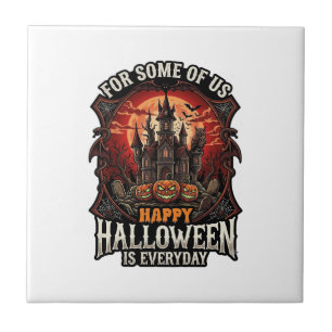 Gelukkig Halloween Is Elke Dag Gehekeld Kasteel Po Tegeltje