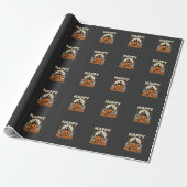 Gelukkig Halloween Jack O Lantern Geheime Kasteel Cadeaupapier (Uitgerold)
