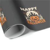 Gelukkig Halloween Jack O Lantern Geheime Kasteel Cadeaupapier (Rol Hoek)