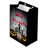 Gelukkig Halloween Jack o' Lantern Party Medium Cadeauzakje (Voorkant Gekanteld)