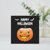 Gelukkig Halloween Jack O'lantern Pompoen Kaart (Staand voorkant)