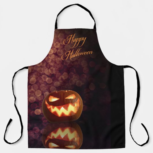 Gelukkig Halloween Jack O'Lantern Schort (Voorkant)