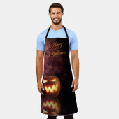 Gelukkig Halloween Jack O'Lantern Schort (Gedragen)