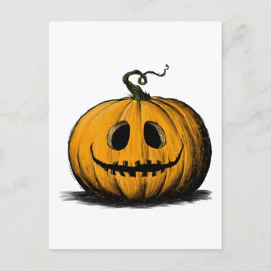 Gelukkig Halloween Jack O'Lantern Volwassene Natuu Briefkaart (Voorkant)