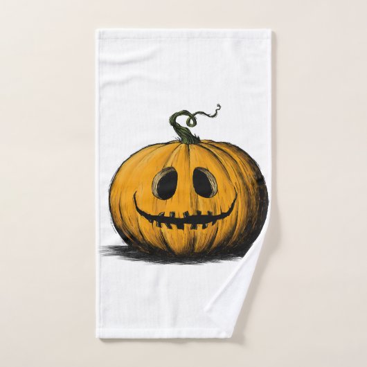 Gelukkig Halloween Jack O'Lantern Volwassene Natuu Handdoek (Handdoek)