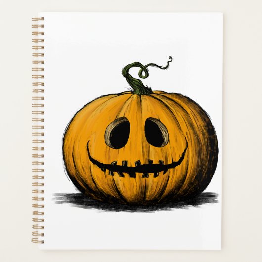 Gelukkig Halloween Jack O'Lantern Volwassene Natuu Planner (Voorkant)