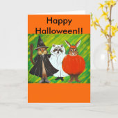 Gelukkig Halloween Kaart (Gele Bloem)