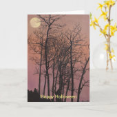 Gelukkig Halloween Kaart (Gele Bloem)