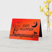 Gelukkig Halloween Kaart (Gele Bloem)