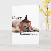 Gelukkig Halloween Kaart (Gele Bloem)
