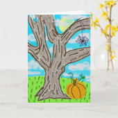 Gelukkig Halloween! Kaart (Gele Bloem)