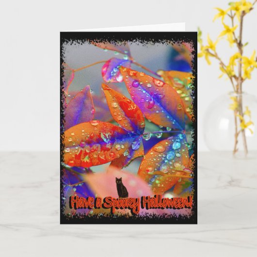 GELUKKIG HALLOWEEN! KAART (Gele Bloem)