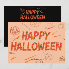 Gelukkig Halloween kaart, Minimalistische moderne 