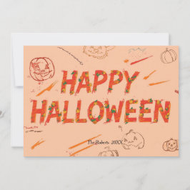 Gelukkig Halloween kaart, Minimalistische moderne Kaart