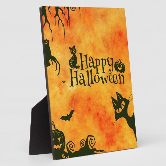 gelukkig halloween kat fotoplaat (Zijkant)