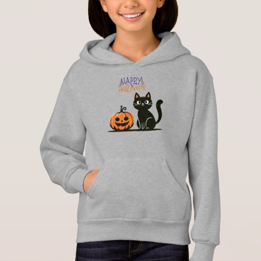 Gelukkig Halloween kat & pompoen (Voorkant)